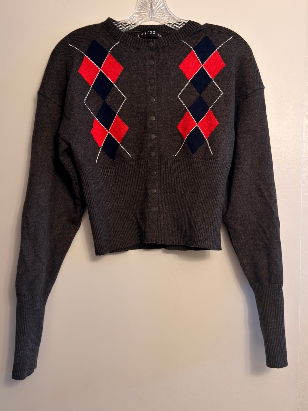 Lioness Argyle button up cardigan